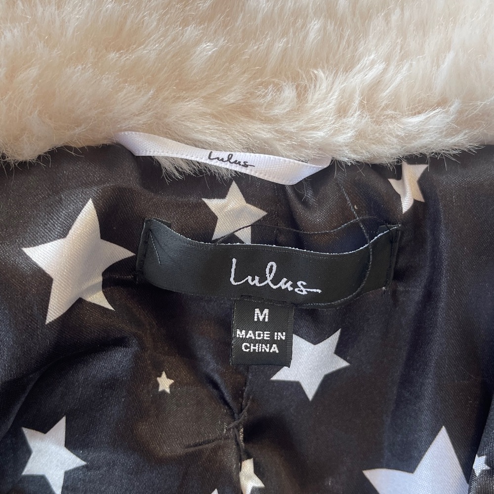 Lulus Cream Colored Shearling Coat - image 6